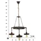 LAMPA ZĘBATKOWA 3 ŚWIATŁA Ø 54X104 cm